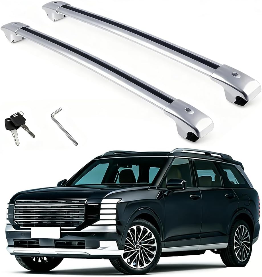 2Pcs Roof Bars Fit for Hyundai Palisade 2026 2027 Aluminum Alloy Side Bars Cross Rails Roof Rack Luggage Carrier(EYS)