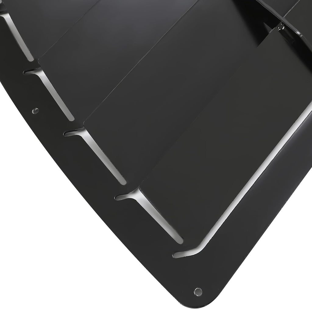 HECASA Steel Hood Louver Inserts Hood Scoop Compatible with 1985-1990 Chevy Chevrolet Camaro Z28 IROC-Z IROC Vented Heat Extractor Steel Black Powder Coated