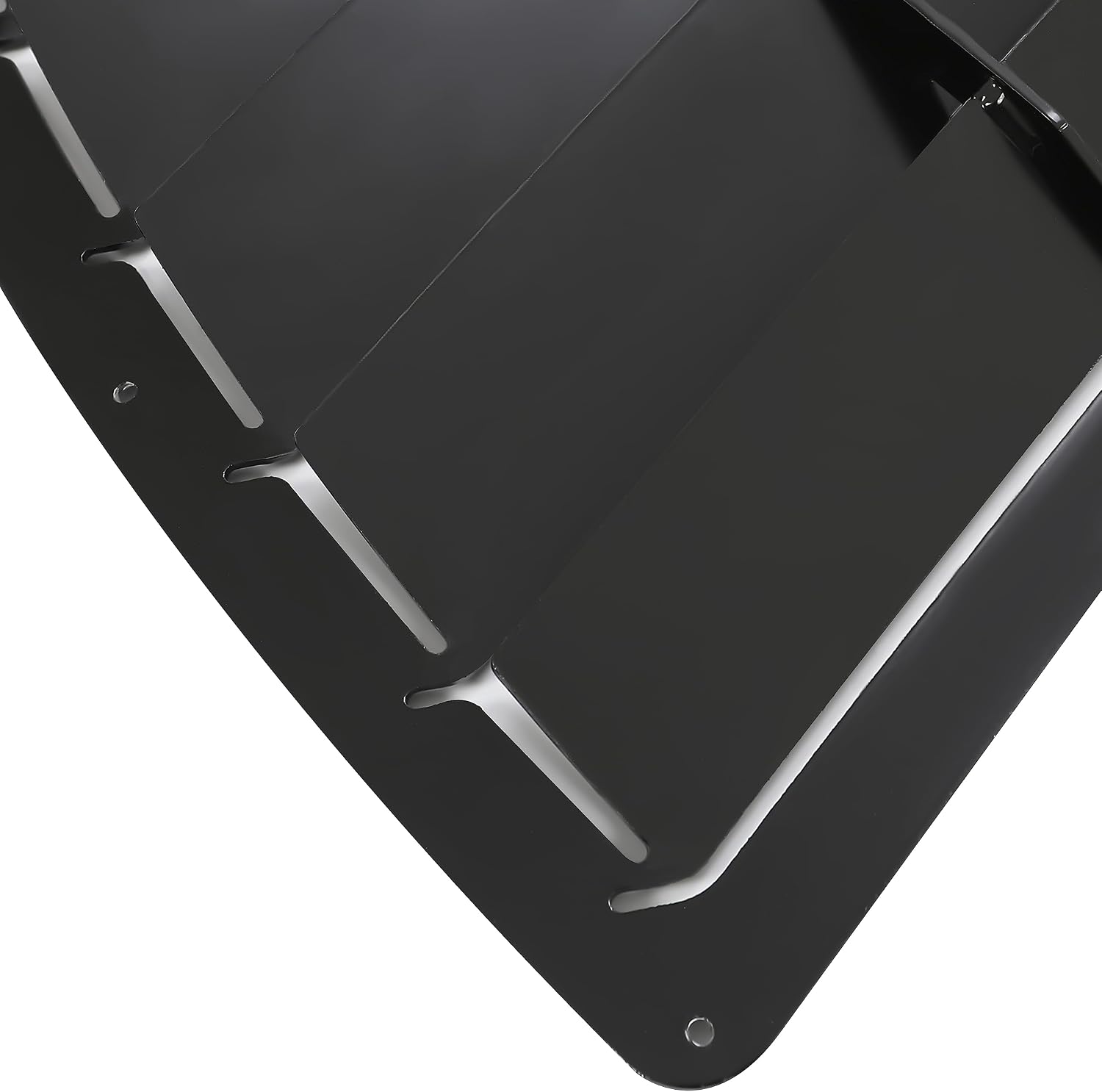 HECASA Steel Hood Louver Inserts Hood Scoop Compatible with 1985-1990 Chevy Chevrolet Camaro Z28 IROC-Z IROC Vented Heat Extractor Steel Black Powder Coated