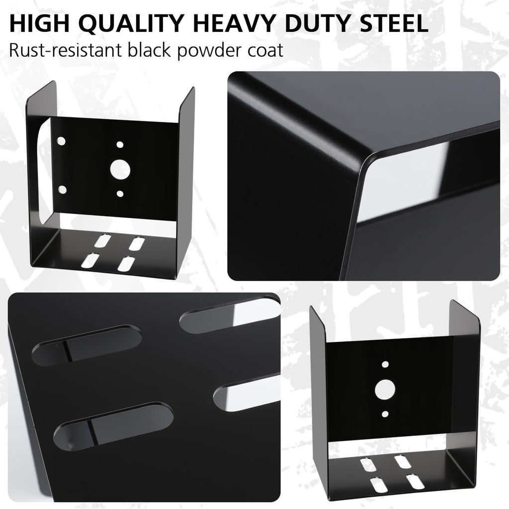 LINKITOM Square Trailer Tail Light Mounting Box & License Plate Bracket, Heavy Duty Steel Guard Cover for Trailers Under 80" Boat Truck Marine Camper RV
