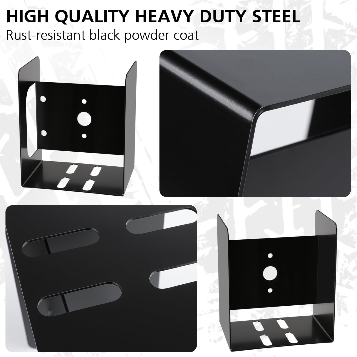 LINKITOM Square Trailer Tail Light Mounting Box & License Plate Bracket, Heavy Duty Steel Guard Cover for Trailers Under 80" Boat Truck Marine Camper RV