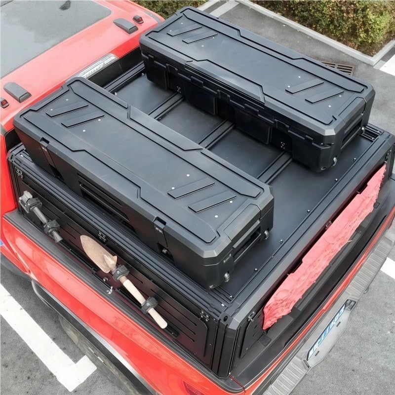 Sealed Pickup Truck Roof Storage Box Compatible for Pickup Truck Accessory for Off-Road Camping Car Storage Roof Rack Basket Cargo Carrier