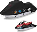 Comnova Jet Ski Cover 115-120 Inch - 600D Waterproof Trailerable Jetski Covers - Heavy Duty PWC Cover Fits Seadoo, Yamaha 2-3 Seater Personal Watercraft, All-Season Protection