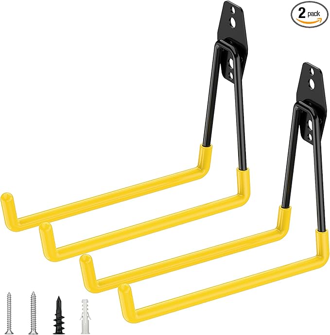 TICONN 2 Pack Heavy Duty Garage Hooks, Steel Utility Wall Storage Hooks by TICONN