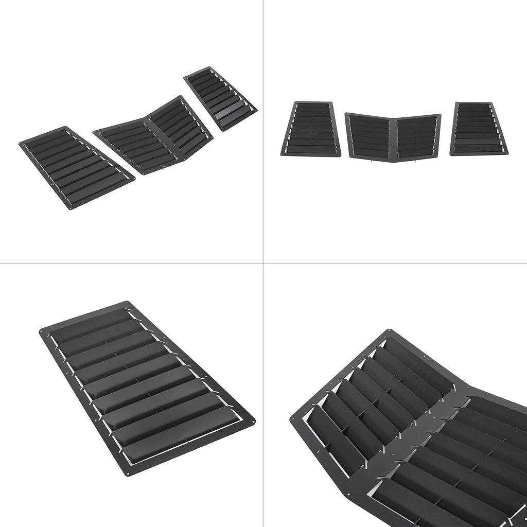 Vented Heat Extractor Hood Louvers Scoop for Chevy Corvette C5 Base Z06 1997-2004 Metal Black Body Kit