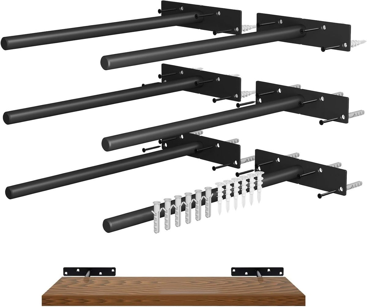 floating shelf brackets, 10 inch hidden shelf brackets, main product view