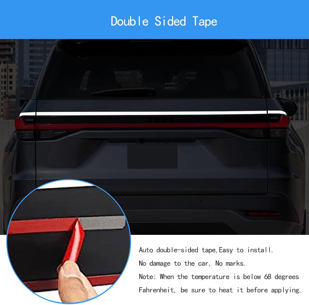 Car Accessories Compatible with Lexus TX TX350/500h/500h+ 2024 2025 2026 Rear Trunk Lid Tail Gate Cover Trim Taillight Cover Stainless Steel 3PCS(Silver)