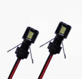 Oznium Side View LED Bolt - 12V LED Side Emitting Light for Bumper, Grille, Cars Interior, Dash, Ambient Lighting, Motorcycle with Aluminum Housing & Screw Nut (8 mm Black, Warm White LED), 2-PACK