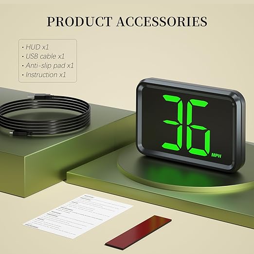 GPS Digital Speed Meter with MPH, Car Head Up Display - Image 9