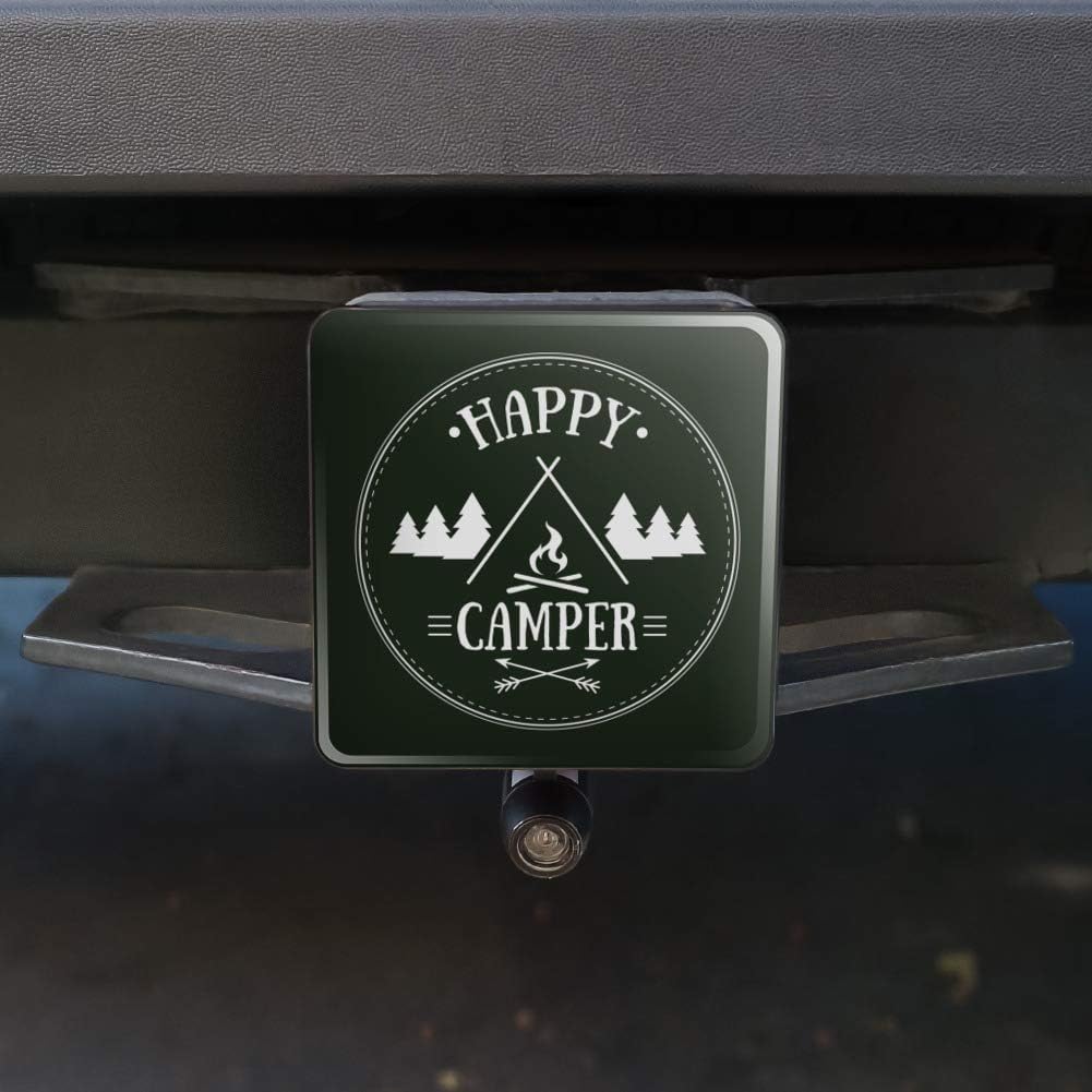 GRAPHICS & MORE Happy Camper with Campfire Tow Trailer Hitch Cover Plug Insert 2"