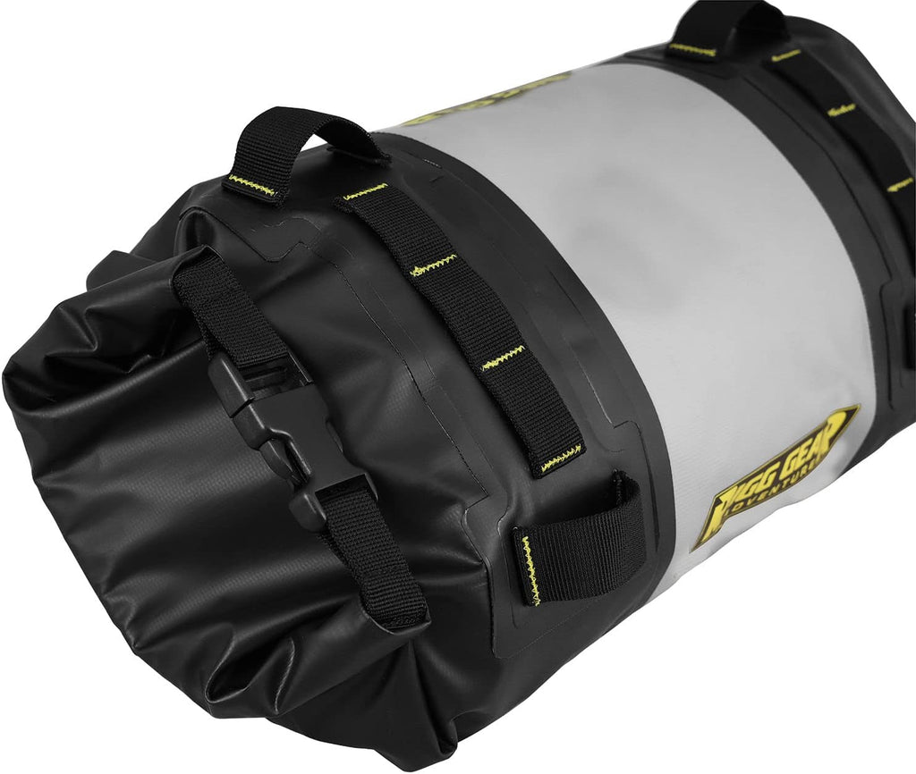 Nelson-Rigg Hurricane Waterproof Dry Roll Bag 10L, Roll Top, includes straps to attach to vehicle, air purge valve Black/Gray