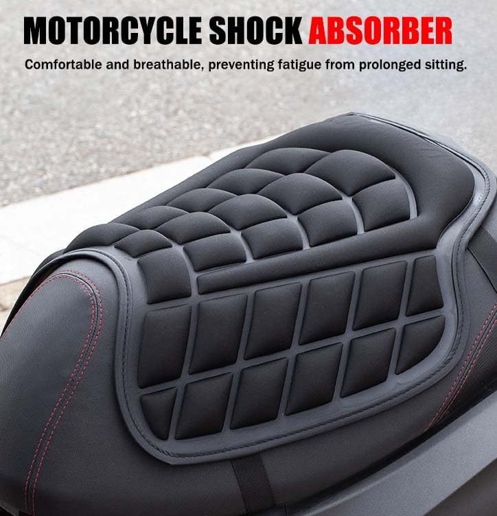 Motorcycle Seat Cushion for Piaggio Liberty 150 2010-2025, Gel Seat Pad with Breathable Cover, Long Distance Riding Comfort Vibration Reduction