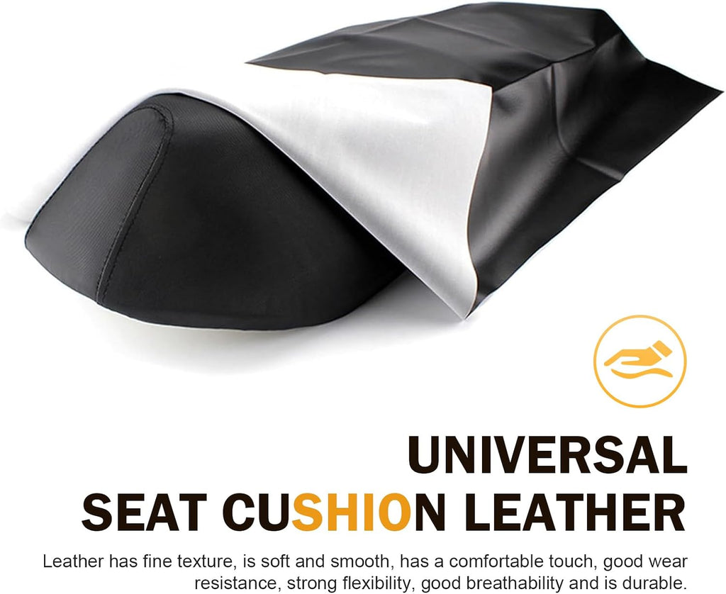 Motorcycle Seat Cover, DIY Seat Protector 39.37" x 27.56", Suitable for Motorcycle, Scooter or Electric Vehicle (Black)