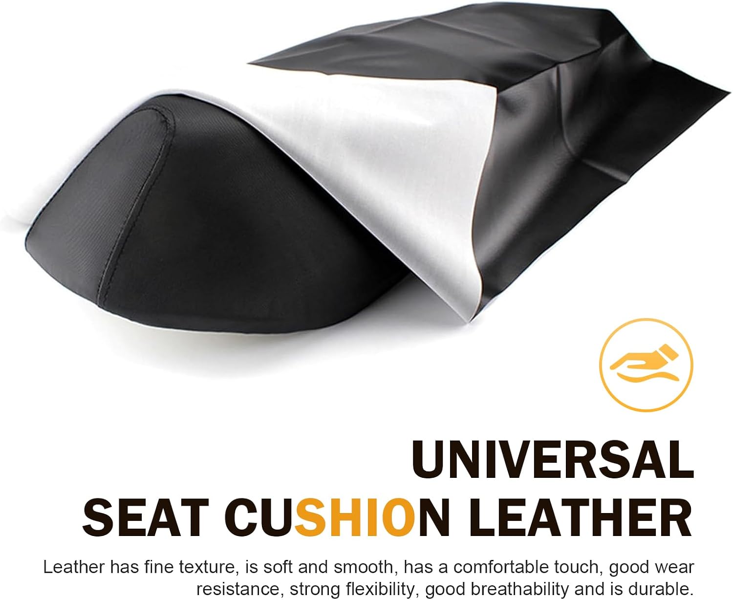Motorcycle Seat Cover, DIY Seat Protector 39.37" x 27.56", Suitable for Motorcycle, Scooter or Electric Vehicle (Black)