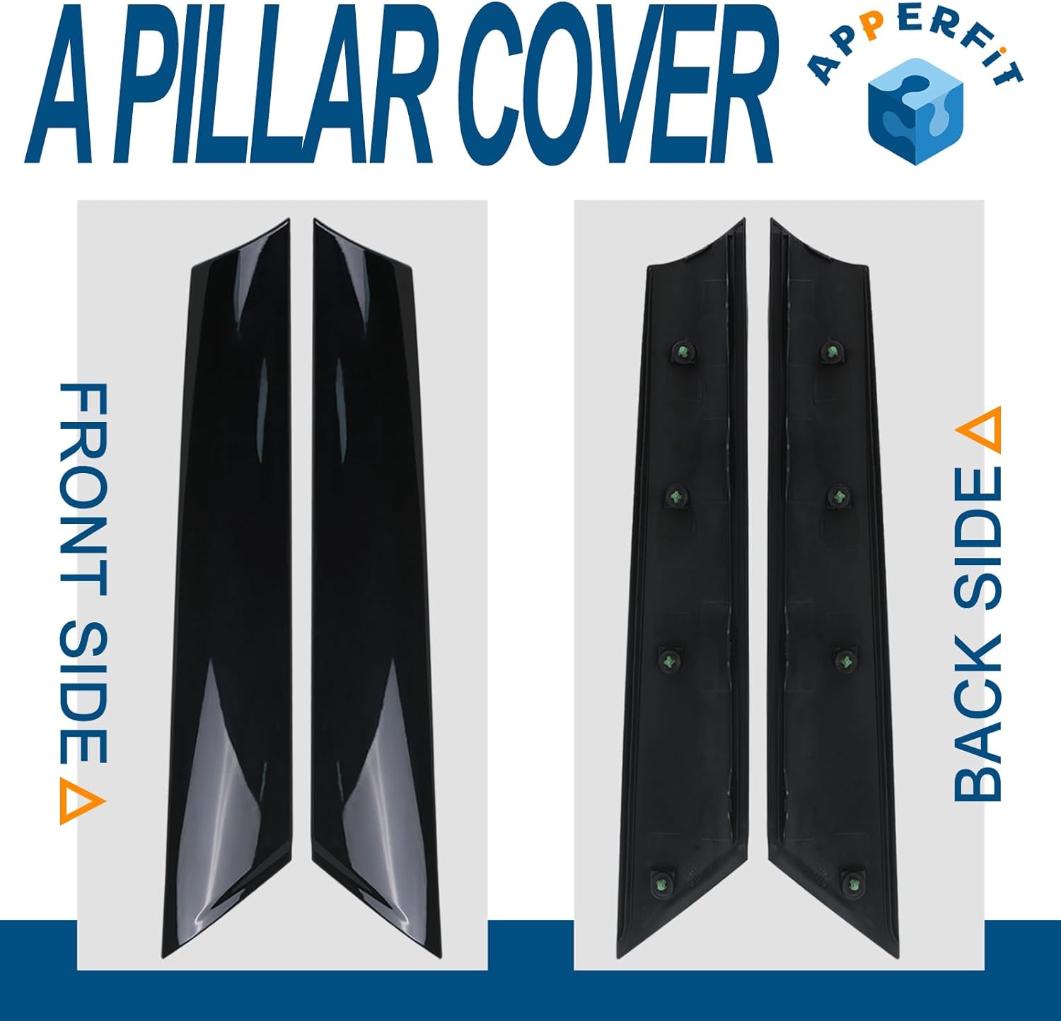 APPERFiT Windshield Post Trim A Pillar Molding Cover Compatible with Mini Cooper R55 R56 R57 2007-2015 Windshield Side Molding Replaces 51137272583 51137272584