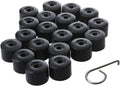 20PCS Car Wheel Lug Nut Covers, 17mm Tire Bolt Caps Compatible with VW, Jetta, Beetle, Passat, GTI, CC, Black Lug Nut Cap with Removal Tool