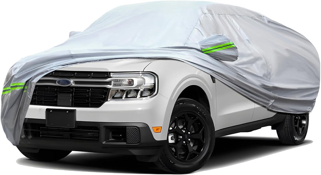 TUCAREST 6-Layers Premium Heavy Outdoor Pickup Full Car Cover Hard Shell Zipper