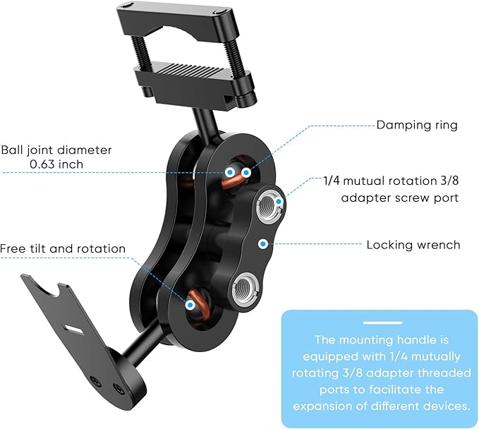 Radar Detector Mount, Aluminum Rearview Mirror Rod Radar Bracket, - Image 4