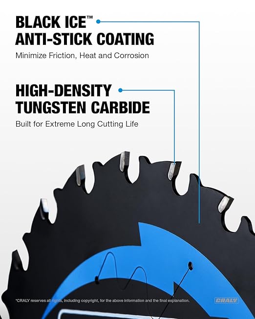 CRALY 5-3/8 Inch 24T Wood Framing & 30T Metal & 50T Aluminum Cutting Circular - Image 8