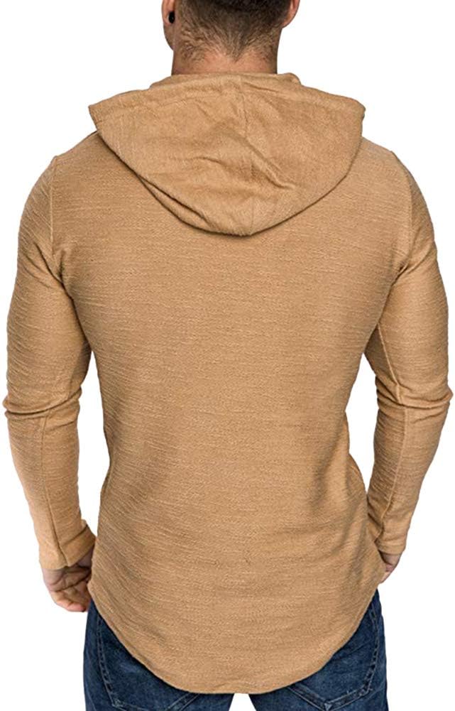 Lexiart Mens Fashion Athletic Hoodies Sport Sweatshirt Solid Color Fleece - Image 5