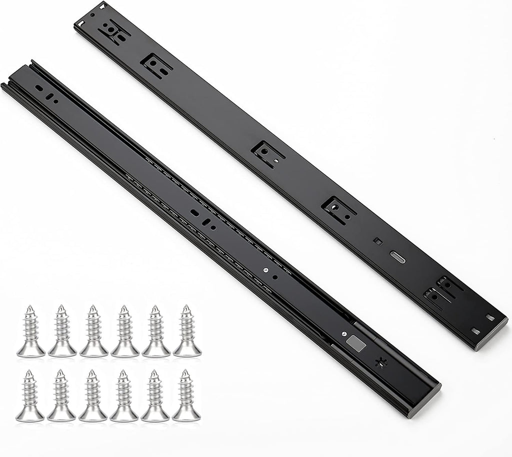 ravinte matte black soft close drawer slides 22, main product view