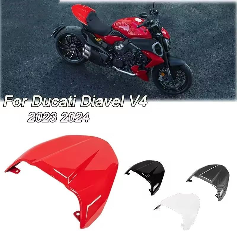 Motorcycle Rear Seat Cowl Cover for Ducati Diavel V4 2023 2024 2025 2026 Waterproof Motorbike Rear Tail Pillion Solo Fairing Accessories (Carbon Fiber)