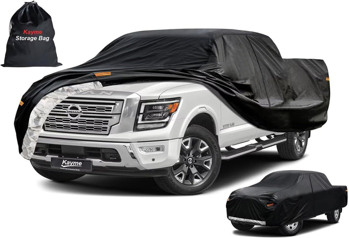 Kayme Truck Cover Custom Fit Nissan Titan Crew Cab Short Bed. Full Exterior