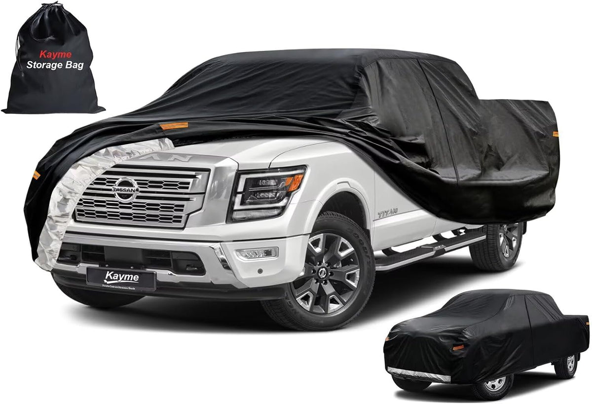 Kayme Truck Cover Custom Fit Nissan Titan King/Crew Cab Short Bed. Full