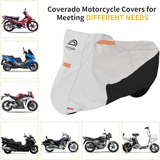 Coverado Motorcycle Cover Waterproof, All Weather Protection Outdoor Full - Image 9