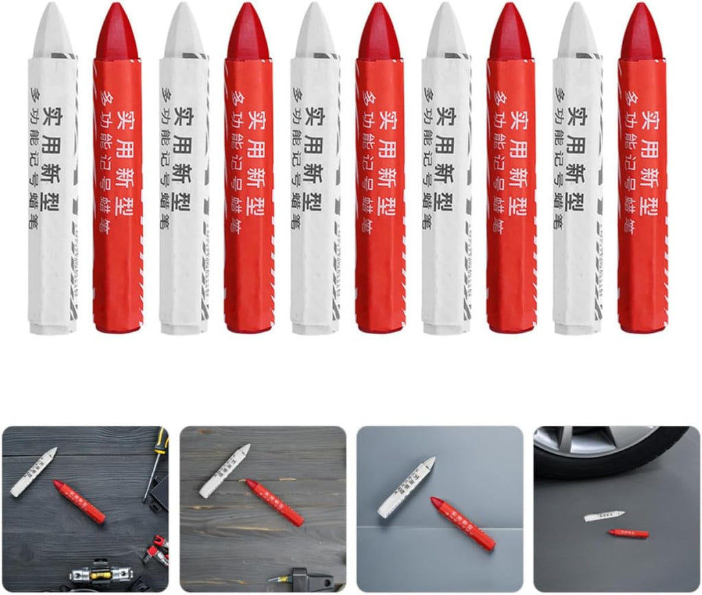 20pcs Waterproof Wax Tire Marking Pens for Car and Motorcycle Tires Sturdy Wax Material