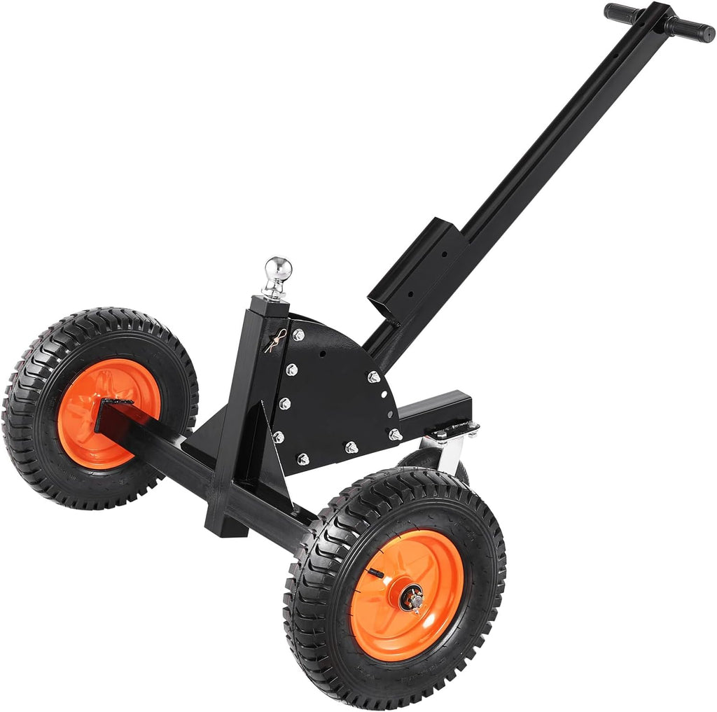 VEVOR Trailer Dolly, 1500lbs Tongue Weight Capacity, 2 in 1 Trailer Mover with 2 in Ball, 16 in Pneumatic Tires and Universal Wheel, Portable Tow Dolly for Moving Car RV Trailers