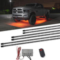 LEDGlow 6pc Multi-Color Truck Slimline LED Underbody Underglow Accent Neon Lighting Kit - 10 Solid Colors - 13 Unique Patterns - Music Mode - Water Resistant Tubes - Includes Control Box & Remote