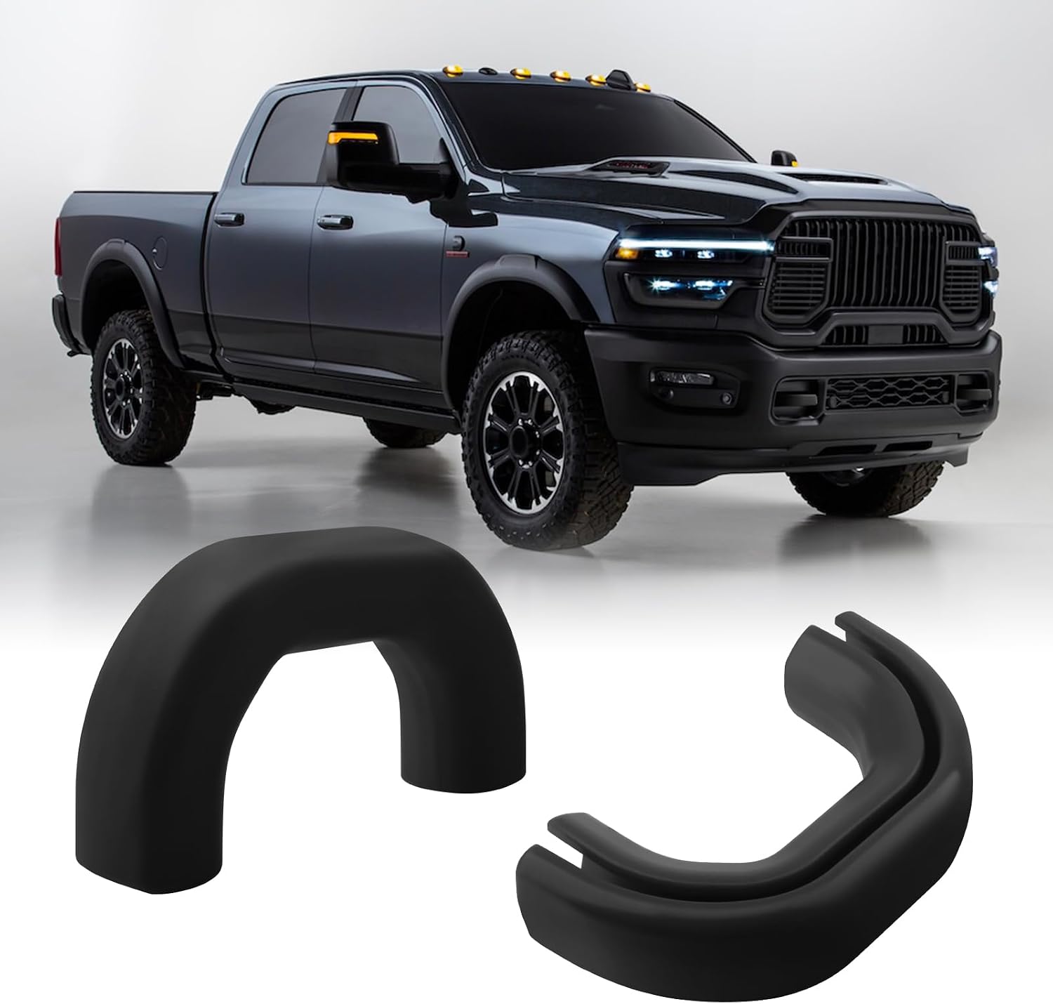 Front Tow Hooks Covers for RAM 2500/3500 2019-2026, Hitch Cover Customized Car Tow Hooks Compatible with RAM 2500/3500 Accessories 2019-2026 (Black)