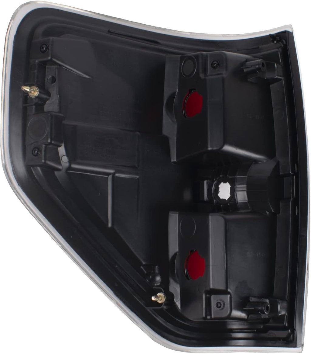 Boine Compatible With 2009 2010 2011 2012 2013 2014 Ford F150 F-150 Right Passenger Side Tail Light Housing - Chrome trim