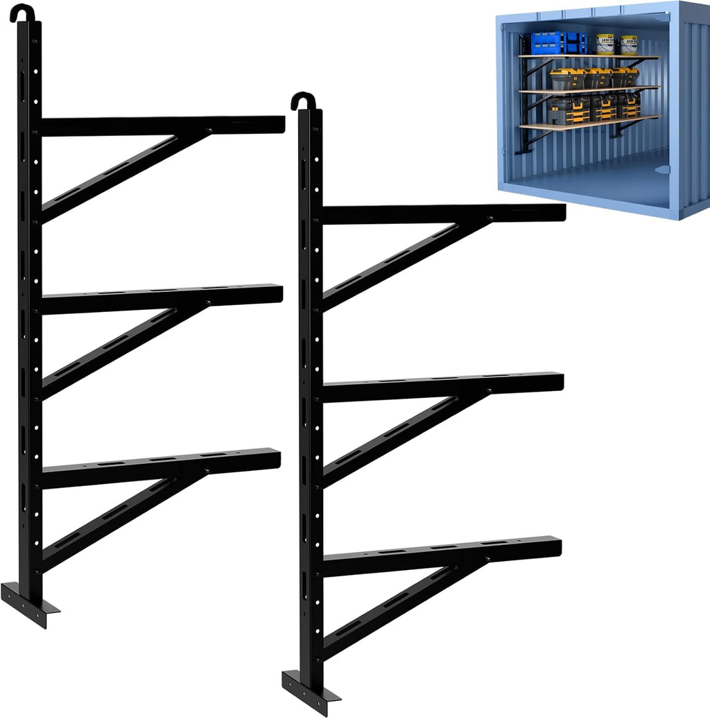 shipping container shelving bracket, 22"(d) x 46.5"(h), main product view