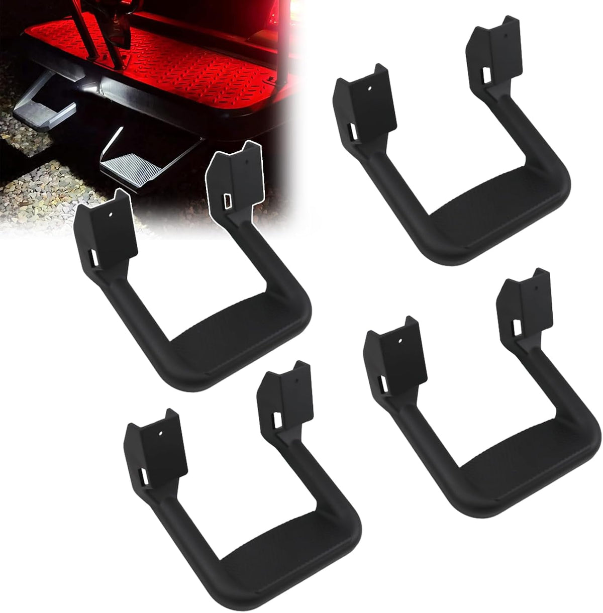 RULLINE Black Powder Coated Truck Side Step Set