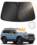 Custom Fit Windshield Sun Shade for Toyo-ta Land Cruiser 2026 2024-2025, Foldable, Easy to Install & Store, Full Coverage, 210T Reflective Fabric, Blocks 99% of UV Rays