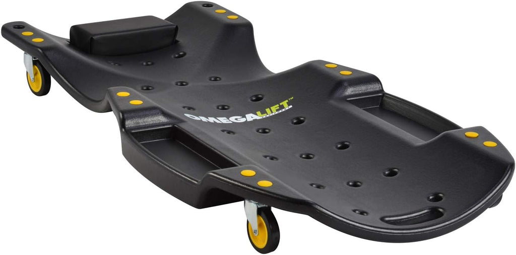 48" Plastic Creeper with Dual Tool Trays