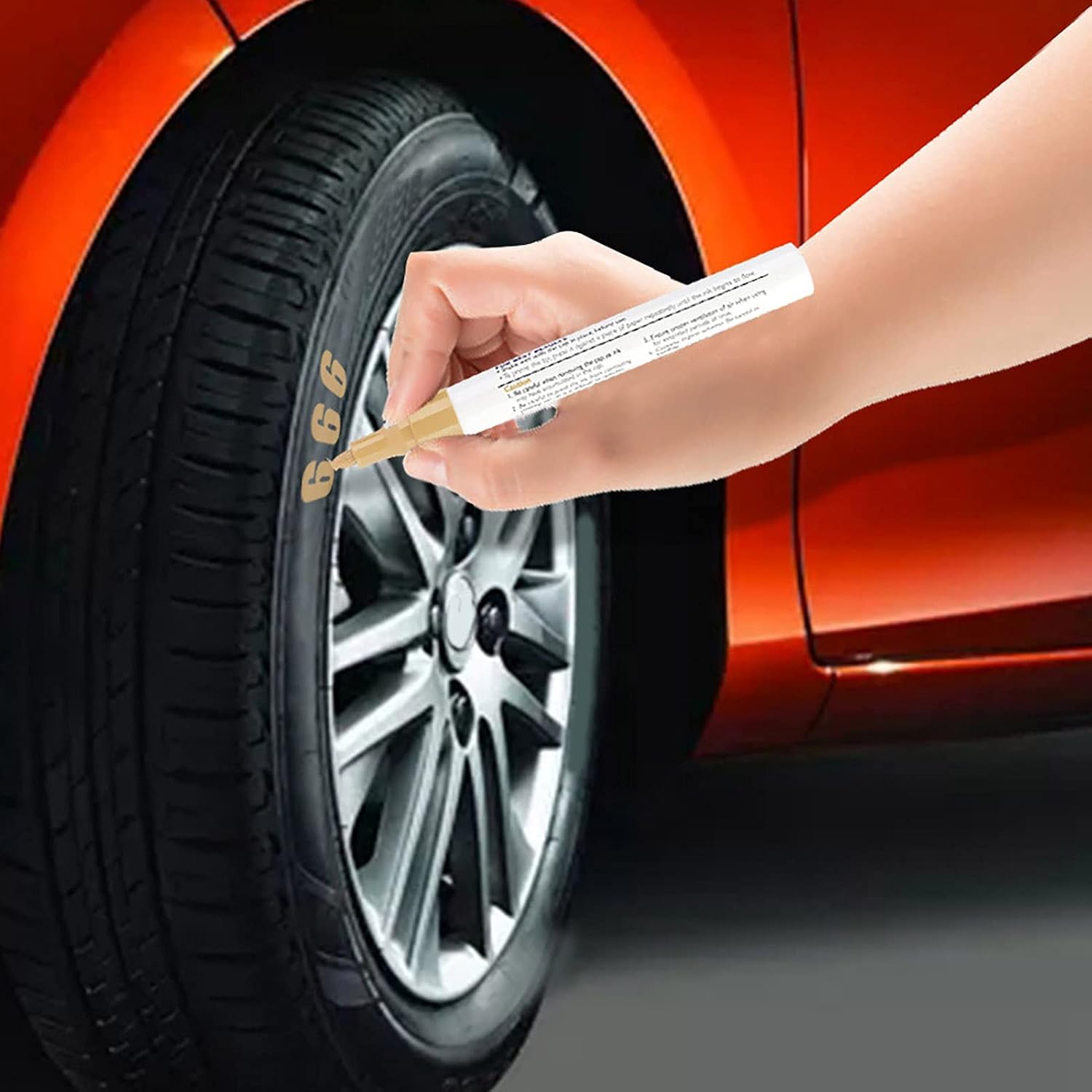 JTLB 1 pcs Professional Car Pencil Tire Paint Pen Mark Pens (Gold)