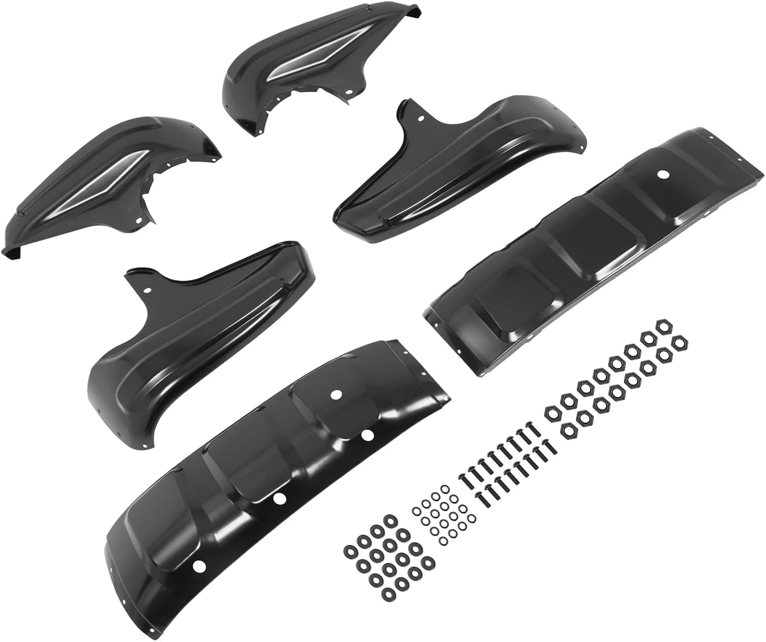 LH & RH Rear Outer Wheelhouse Inner Fender Set for Chevy Silverado 2007-2014, Left and Right Pickup Replacement Kit