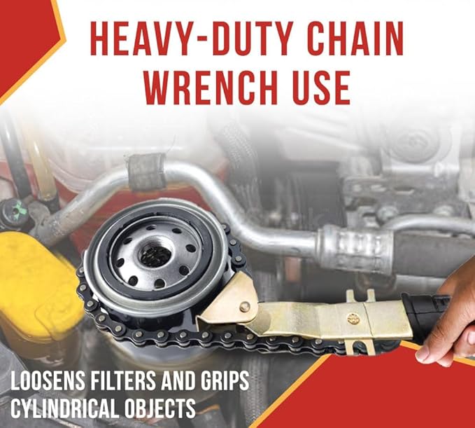 Mytee Products 2 Pack 15" Heavy-Duty Oil Filter Chain Wrench - Image 4