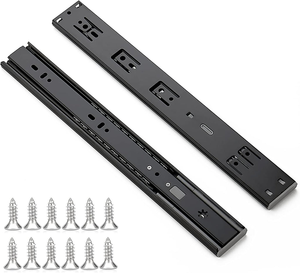 ravinte matte black soft close drawer slides 14, main product view