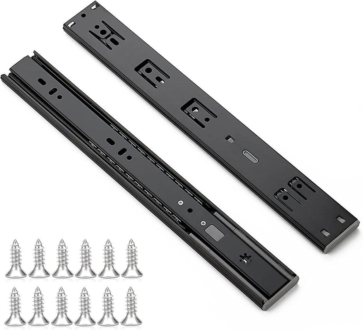 ravinte matte black soft close drawer slides 14, main product view