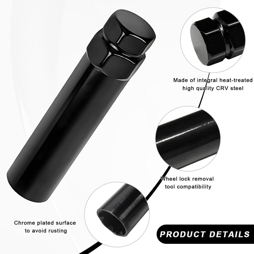 7 Spline Lug Nuts Key Tuner, 7-Point Wheel Lock Key Replacement with 20mm Inner Diameter, Wheel Lug Nut Removal Tool for Wrench with 13/16" (21mm) & 7/8" (22mm) Hex