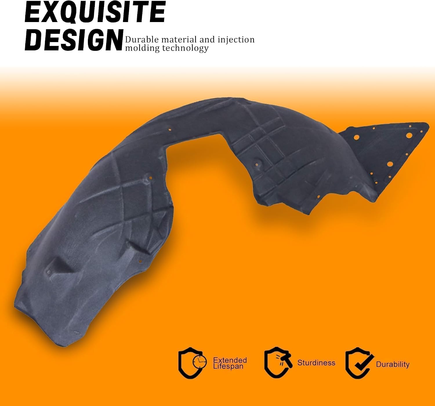 GXARTS Black Left Front Side Inner Fender Liner 23199811 Compatible with Cadillac ATS 2015 2016 2017 2018