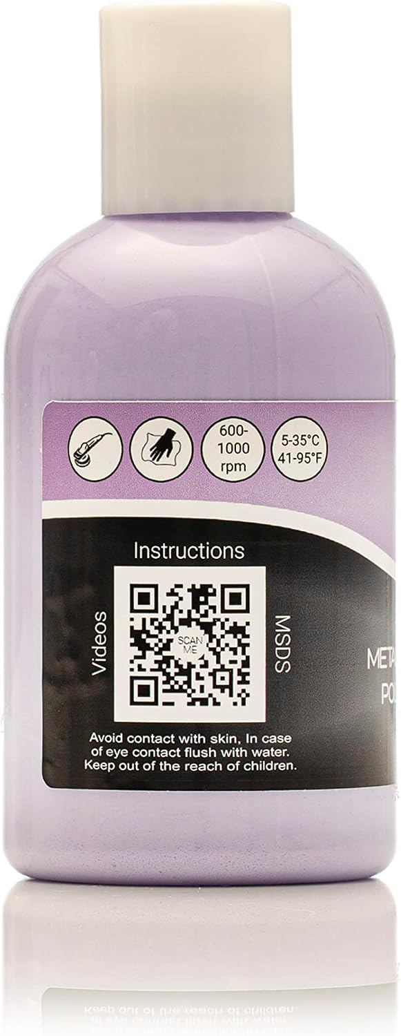 Glass Polish 3.4oz (100ml) Metal and Stainless Steel Polishing Compound, Polishing Solution for All Types of Metals - GP14023