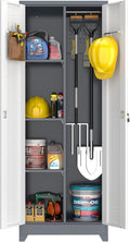 Metal Cabinets with Doors and Adjustable Shelves by GREATMEET