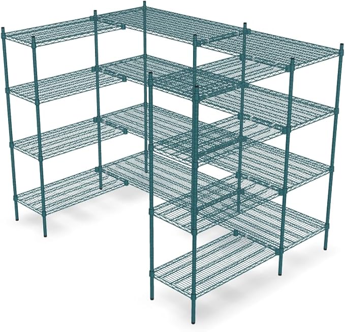 NSF 7' x 4 1/2' Walk-in 4-Tier Shelving Unit Kit by Zedfire