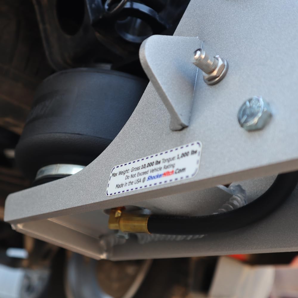 Shocker Streamline Aluminum Air Hitch & Combo Ball, Fits 2" Hitch Black Combo 2" & 2-5/16" Balls