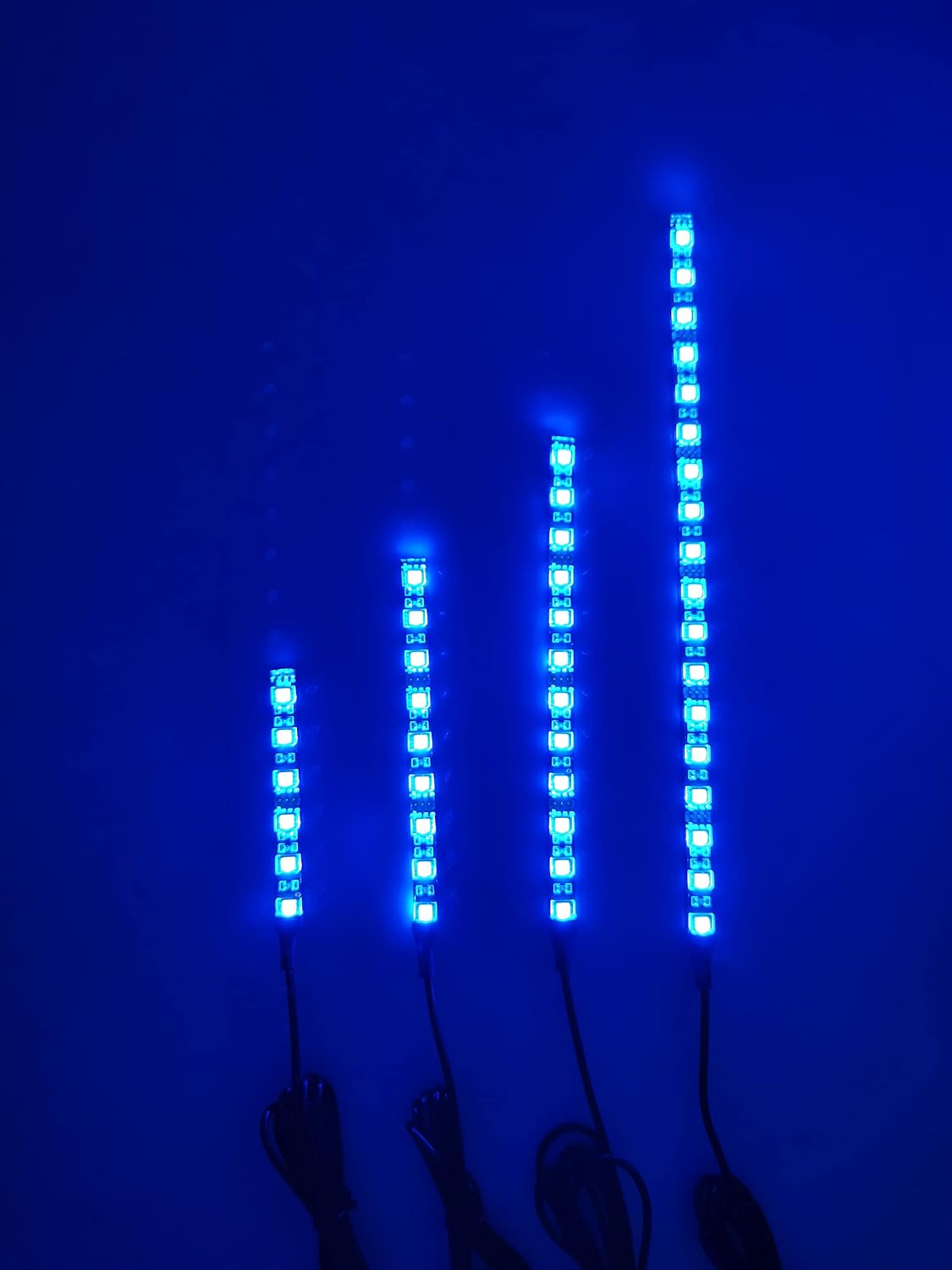2pcs 4inch 6 LED Multi-Color Flexible Strip Accent Lights 5050 SMD Flex RGB for Motorcycle,ATV,Car,